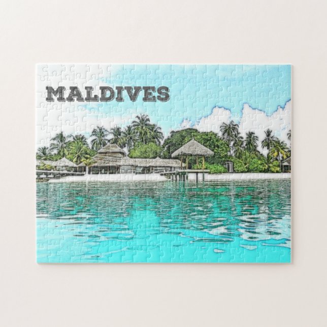 Custom Maldives Jigsaw Puzzle (Horizontal)