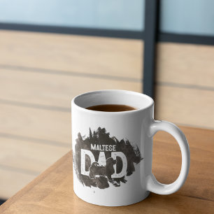 Custom Maltese Dad Father's Day Dog Lover Coffee Mug