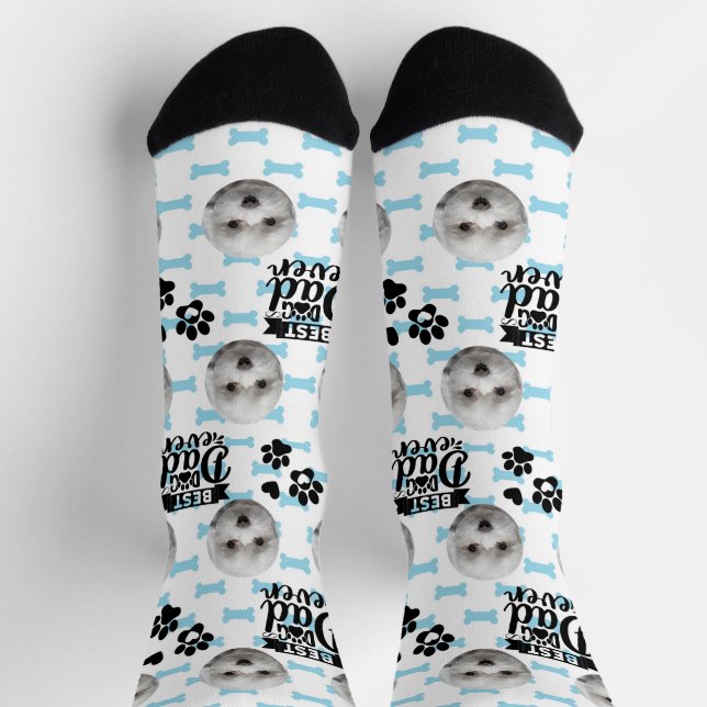 Custom Maltese Father's Day Socks (Top)