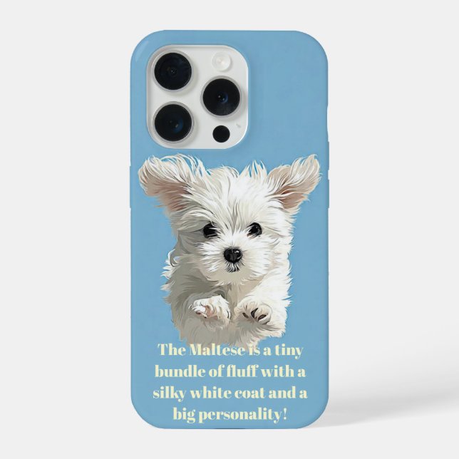 Custom Maltese Puppy Phone Case (Back)