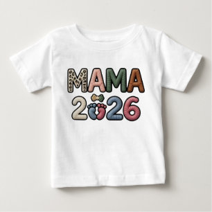Custom Mama 2026 Faux Baby Feet Keepsake T-Shirt