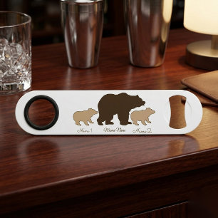Custom Mama Bear With 2 Kid Names Mothers Day Gift Bar Key