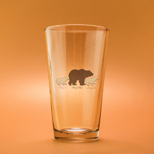 Custom Mama Bear With 2 Kid Names Mothers Day Gift Glass