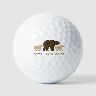 Custom Mama Bear With 2 Kid Names Mothers Day Gift Golf Balls
