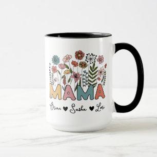 Custom Mama Mug Featuring Her Kids' Names