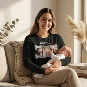 Custom Mama Photo Sweatshirt  Personalized Mom Gif T-Shirt