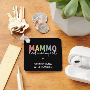 Custom Mammo Technologist Mammography Tech Keychain
