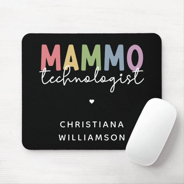 Custom Mammo Technologist Mammography Tech Mouse Pad (With Mouse)