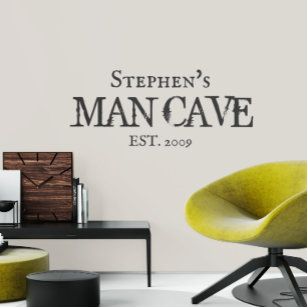 Custom Man Cave Personalized Gift  Wall Decal