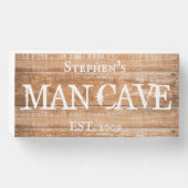 Custom Man Cave Personalized Gift Wooden Box Sign (Front Horizontal)