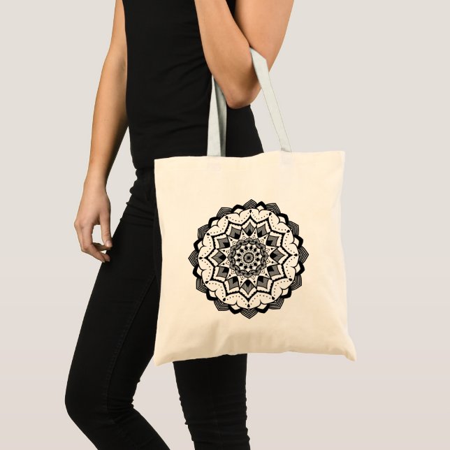 Custom Mandala Colouring – DIY Colour-In Design  Tote Bag (Front (Product))