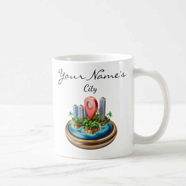 Custom Map CIty  Coffee Mug (Right)