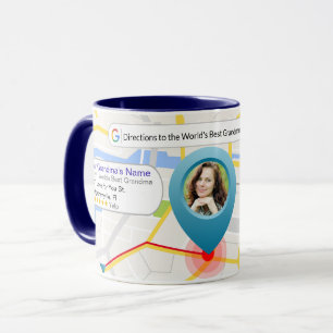Custom Map to The World's Best Grandmother Mug