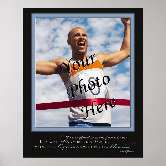 Custom Marathon Poster - Expereince - Blue (Front)
