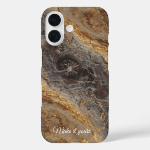 Custom Marble Name Phone Case – Elegant Stone Art 