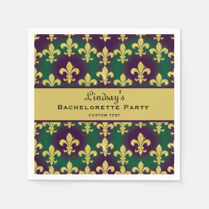 Custom Mardi Gras Bachelorette Party Napkin