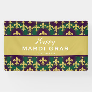 Custom Mardi Gras Colors Banner