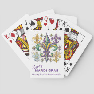 Custom Mardi Gras Colours Playing Cards