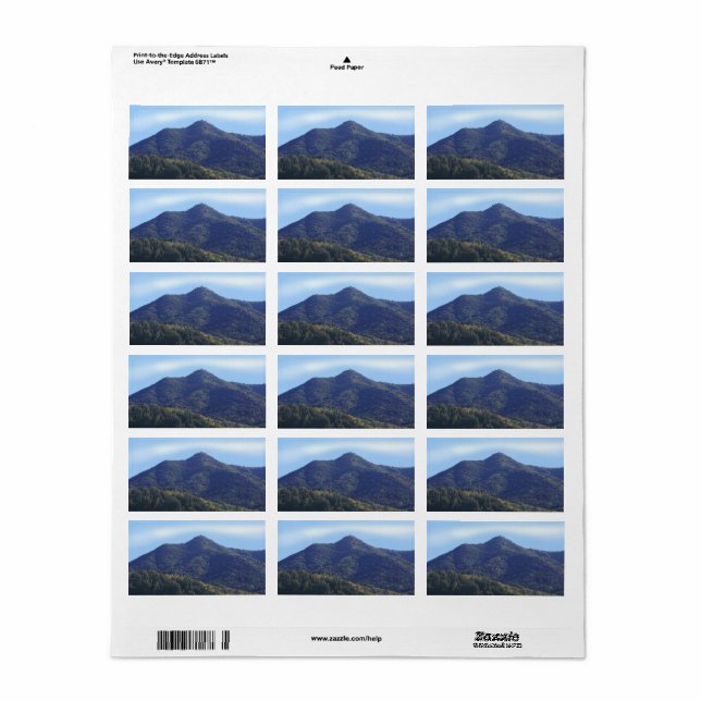 Custom Marin Comté Mt Tam Étiquettes de adresse (Feuille entière)