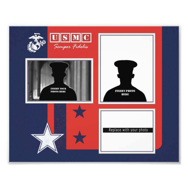 Custom Marine Corps Photo Collage (Front)