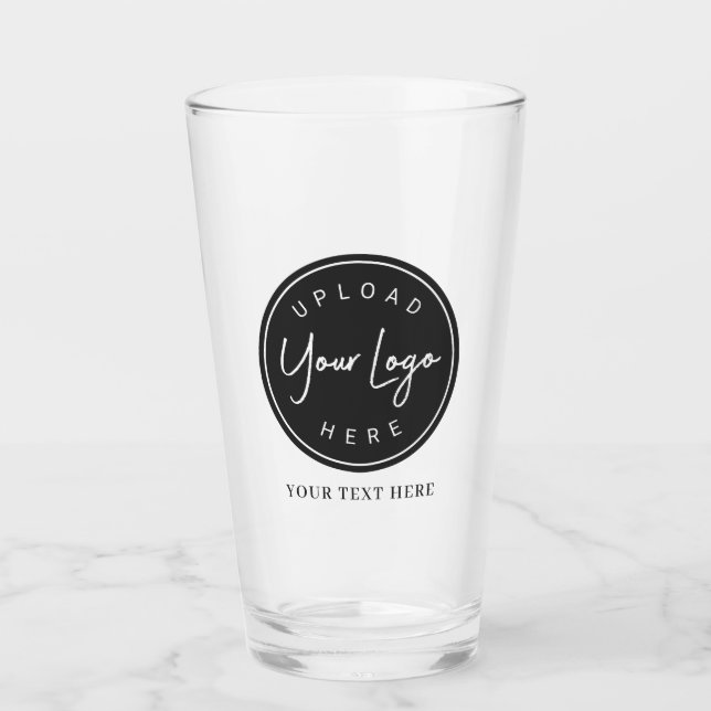 Custom Marketing Glass with Logo (Front)
