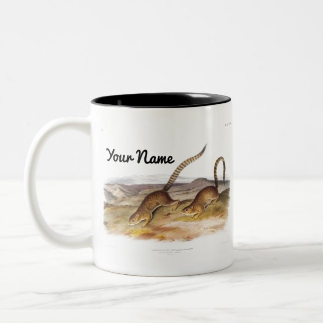 Custom Marmot Squirrel Two-Tone Coffee Mug (Left)