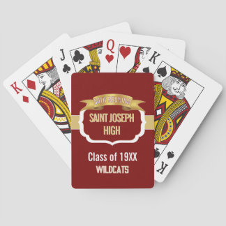 Custom MAROON 50th Class Reunion  Playing Cards