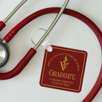 Custom Maroon Gold Veterinary School Graduation
