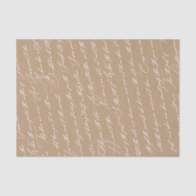 Custom Marriage in Cana Scripture Taupe Tissue 2 Paper (Front)