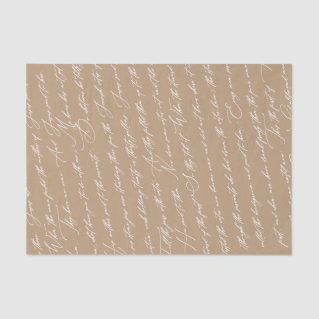 Custom Marriage in Cana Scripture Taupe Tissue 2 Tissue Paper (Front)