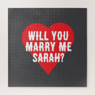 custom marry me heart jigsaw puzzle
