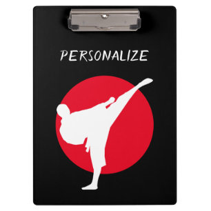 Custom martial arts karate school instructor clipboard