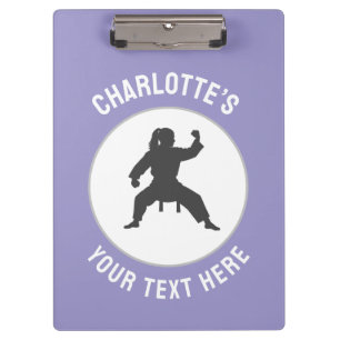 Custom martial arts karate Taekwondo Fighting Clipboard