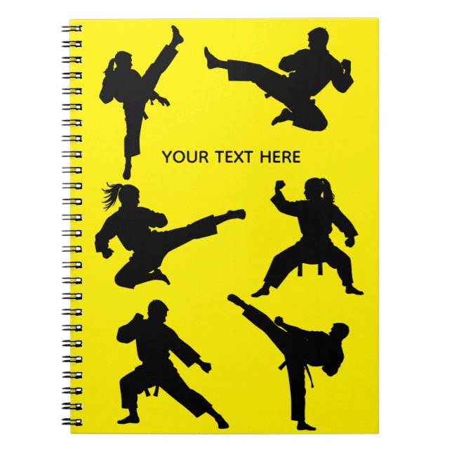 Custom martial arts karate Taekwondo Fighting     Notebook (Front)