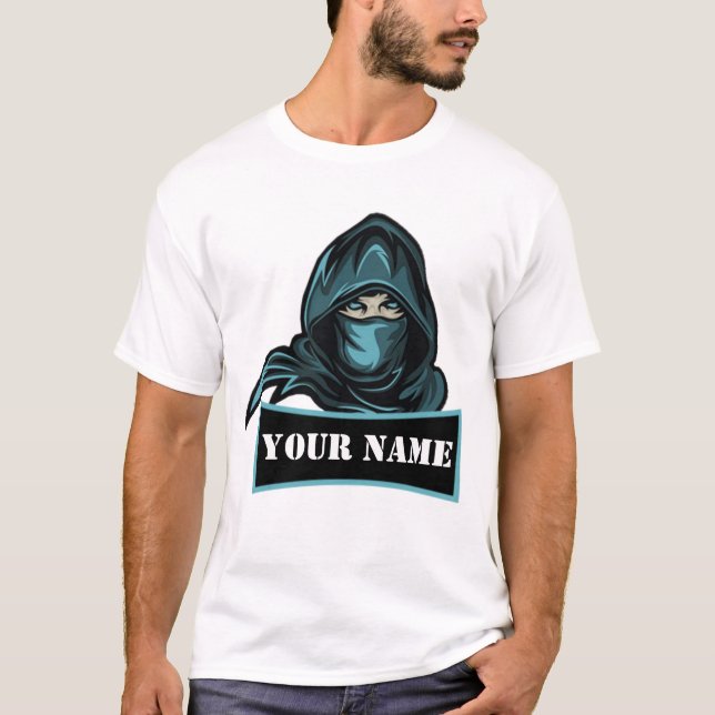 Custom Masked Ninja T-Shirt – Personalized Men’s C (Front)