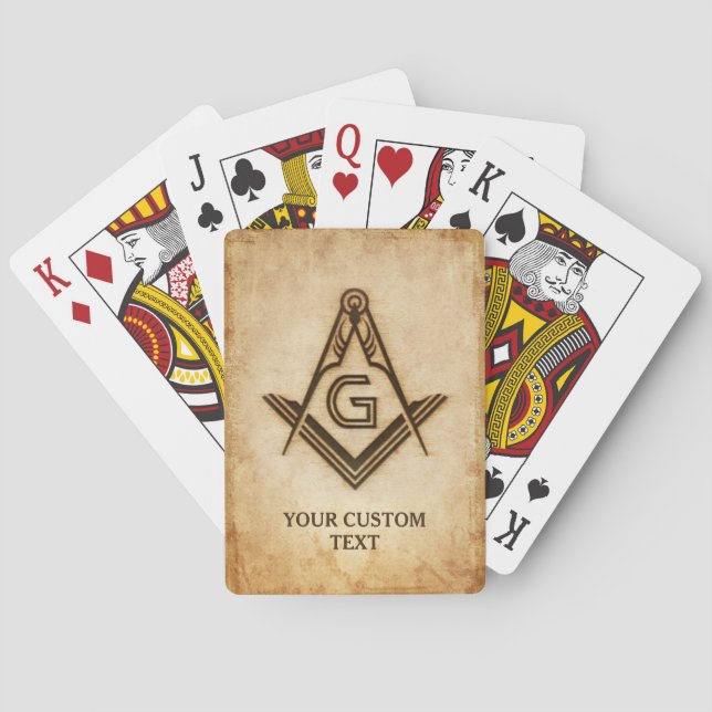 Custom Masonic Playing Cards | Freemason Gifts (Back)