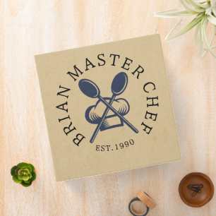 Custom master cheff kraft paper artwork brown binder