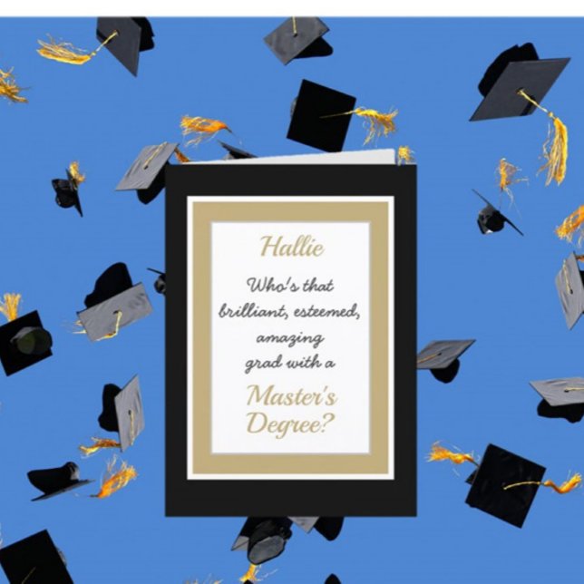 Custom Master's degree Congratulations card (Creator Uploaded)