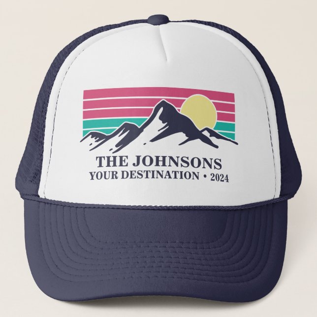Custom Matching Family Vacation Camping Group   Trucker Hat (Front)