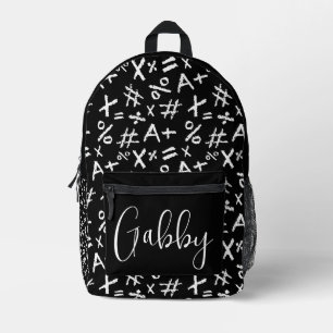 Custom Mathematic Pattern Printed Backpack