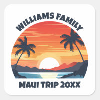 Custom Maui Trip Cool Sunrise Palm Trees