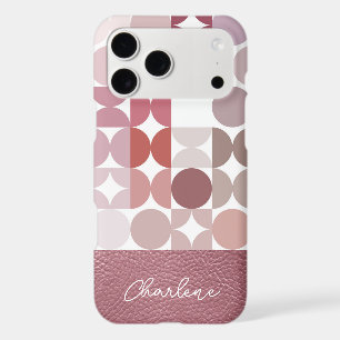Custom Mauve Taupe Blush Pink Retro Art Pattern