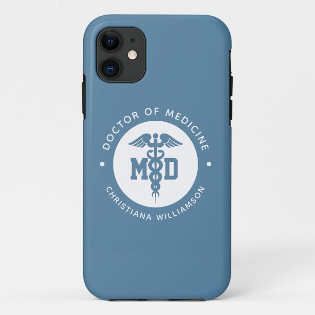 Custom MD Doctor of Medicine Doctor Graduation Case-Mate iPhone Case (Back)