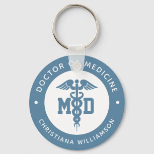 Custom MD Doctor of Medicine Doctor Graduation Keychain