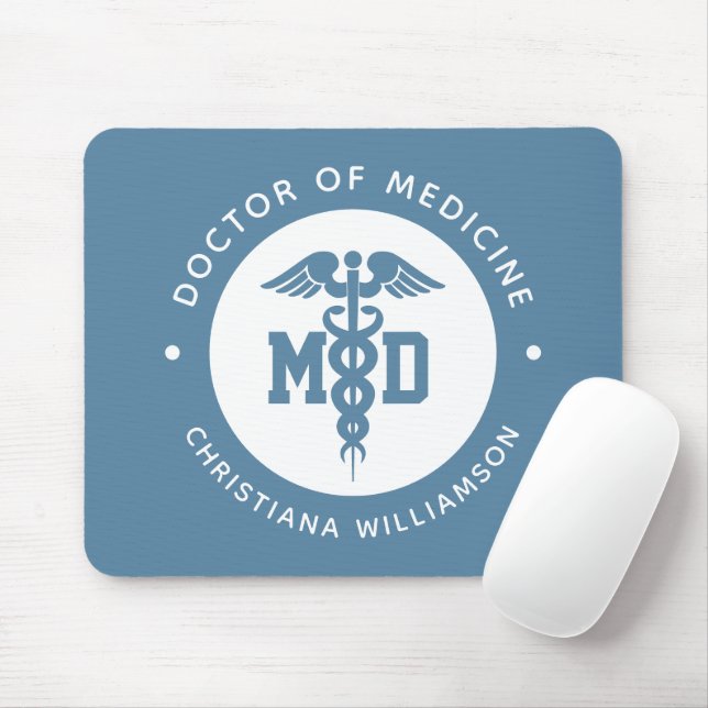 Custom MD Doctor of Medicine Doctor Graduation Mouse Pad (With Mouse)