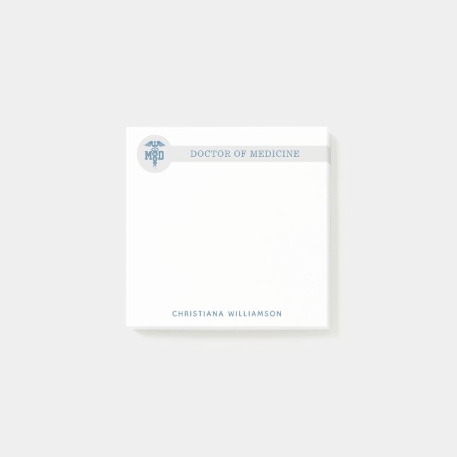 Custom MD Doctor of Medicine Doctor Graduation Post-it Notes (Front)
