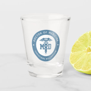 Custom MD Doctor of Medicine Doctor Graduation Shot Glass