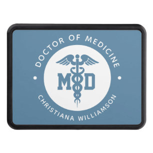 Custom MD Doctor of Medicine Doctor Graduation Trailer Hitch Cover