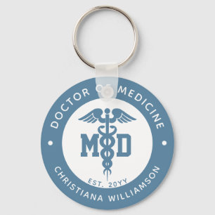 Custom MD Doctor of Medicine Graduation Gifts Keychain
