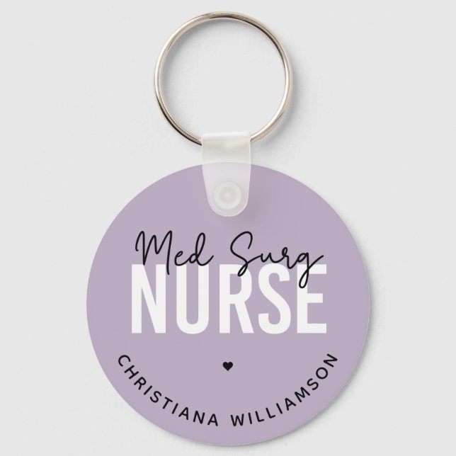 Custom Med Surg Nurse | Medical-Surgical Nurse Keychain (Front)